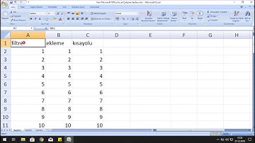 EXCELDE FİLTRELEME - SÜTUN FİLTRELEMEK - FİLTRE EKLEMEK
