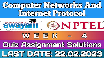 Computer Networks and Internet Protocol | NPTEL | Week 4 |Assignment 4 Solution | JAN 2023