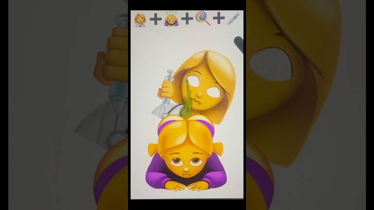 Emoji story 😥 #emoji #digitalart #ytshorts #procreate