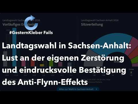 State Election in Saxony-Anhalt: A Desire for Self-Destruction and Confirmation of the Anti-Flynn...
