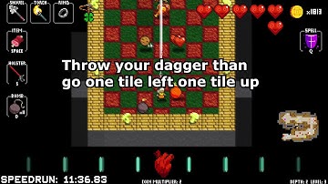 Crypt of the Necrodancer Killing Food Shop Keeper With Dagger