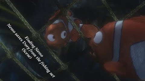 Finding Nemo - Nemo saves Dory from the fishing net (HD)