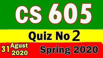 Cs605 Quiz no 2 Solution Spring 2020 | Software Engineering-||  Quiz 2 solution
