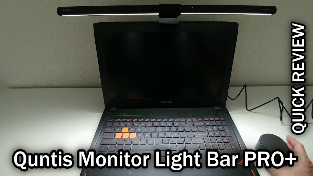 Quntis Computer Monitor Light Bar PRO+ with Remote Control, Eye-Care  Technology Monitor Lamp Auto-Dimming - No Screen Glare Home Office Desk  Lamp for