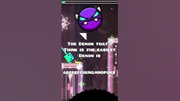 What is the EASIEST DEMON in Geometry Dash?