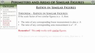 Geometry, Section 10-4 -- Perimeters and Areas of Similar Figures