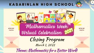 KHS MATH WEEK CLOSING PROGRAM