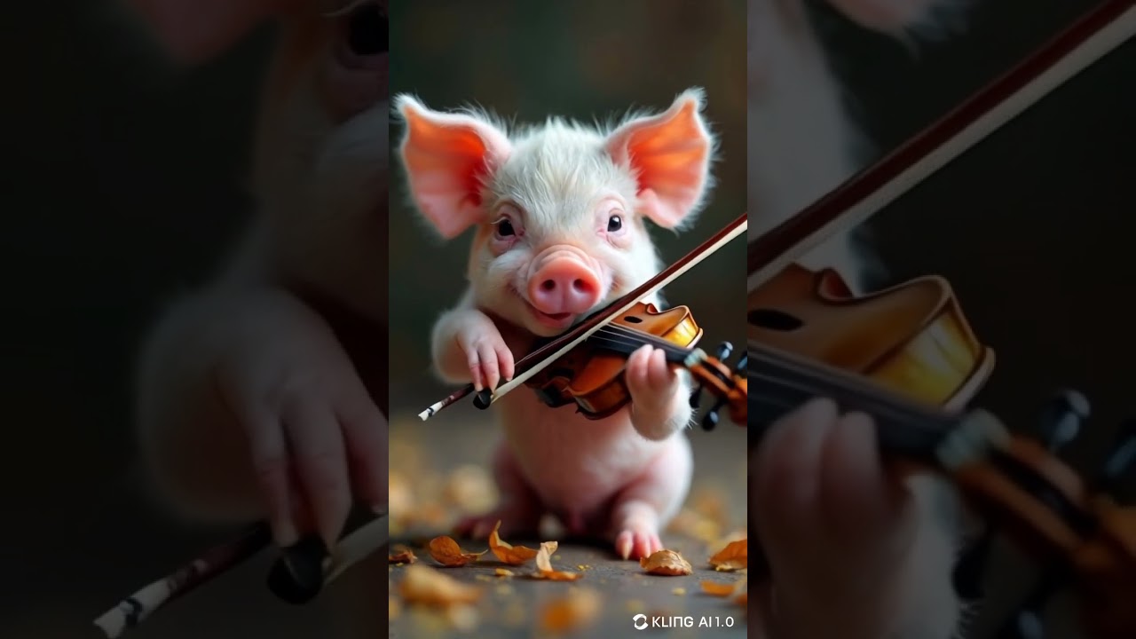 Pig playing the violin🐷🎻