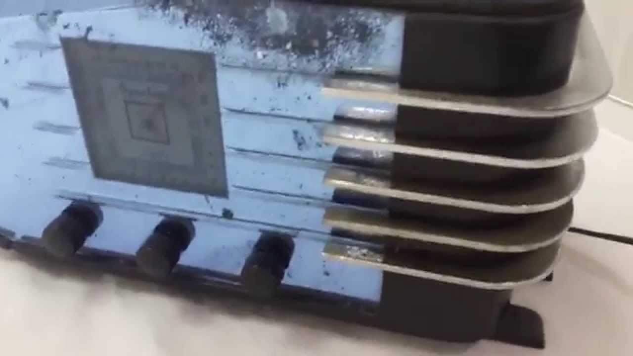 Sparton Tube Radio 1937 Blue Mirror Glass Deco Front Square Dial mod. 557, 517