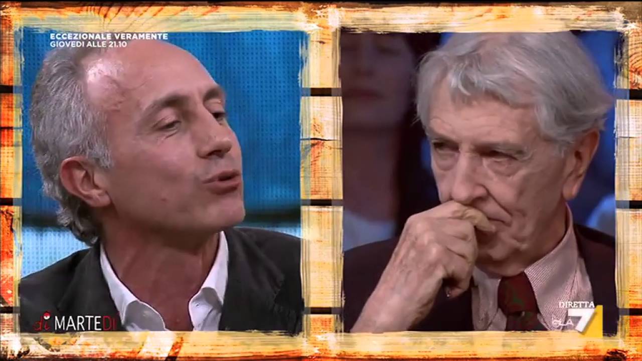 Augias a Travaglio: ti reputo il più abile polemista ma questa battuta non mi è piaciuta