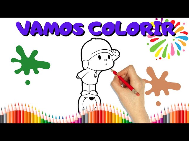 Vamos desenhar e colorir os Jogos Olímpicos do Pocoyo 