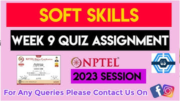 Soft Skills | Week 9 Answers 2023 | NPTEL | SWAYAM 2023
