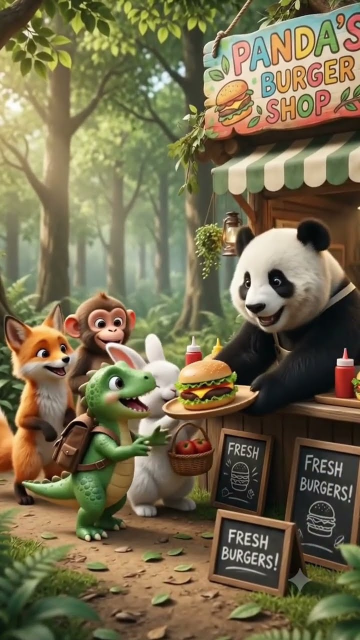 Panda Opens the Best Burger Shop! 🐼🍔 - YouTube