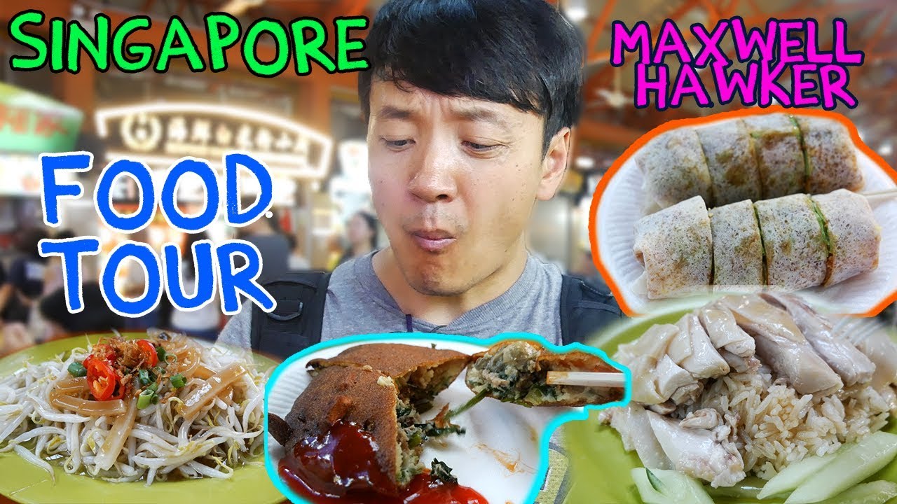 BEST Singapore Chicken Rice, Maxwell Hawker Center Food Tour! | Strictly Dumpling