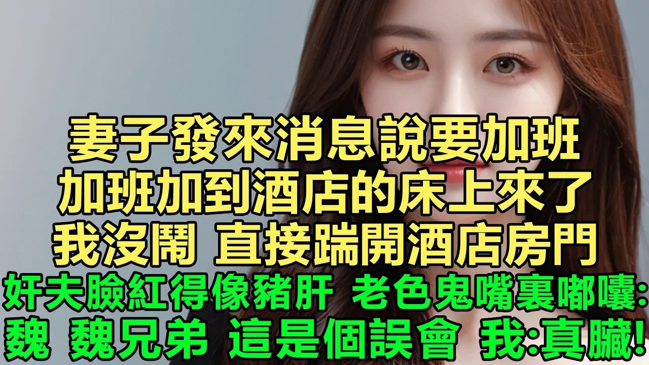 妻子發來消息說要加班，加班加到酒店的床上來了，我沒鬧，直接踹開酒店房門，奸夫臉紅得像豬肝，老色鬼嘴裏嘟囔：魏、魏兄弟，這是個誤會，我：真臟！