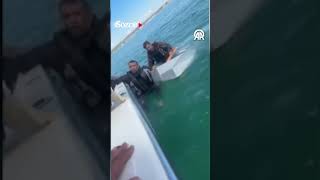Adana'da denizde mahsur kalan 3 kişi balıkçılar tarafından kurtarıldı #shorts