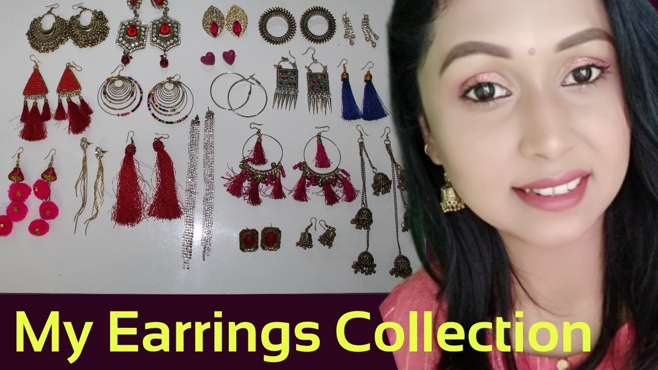 My Earrings Collection All Types Of Earrings YouTube