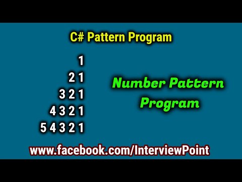 C# Number Pattern Program | Number Pattern program in C#.Net | Interview Point | D. K. Gautam