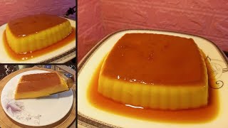 Satisfying 3 Ingredients Caramel Custurd Pudding Without Eggs Recipe || Without Oven