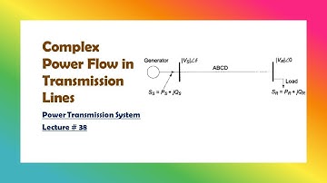 Power Transmission|| 38 ||  Complex Power Flow in Transmission line