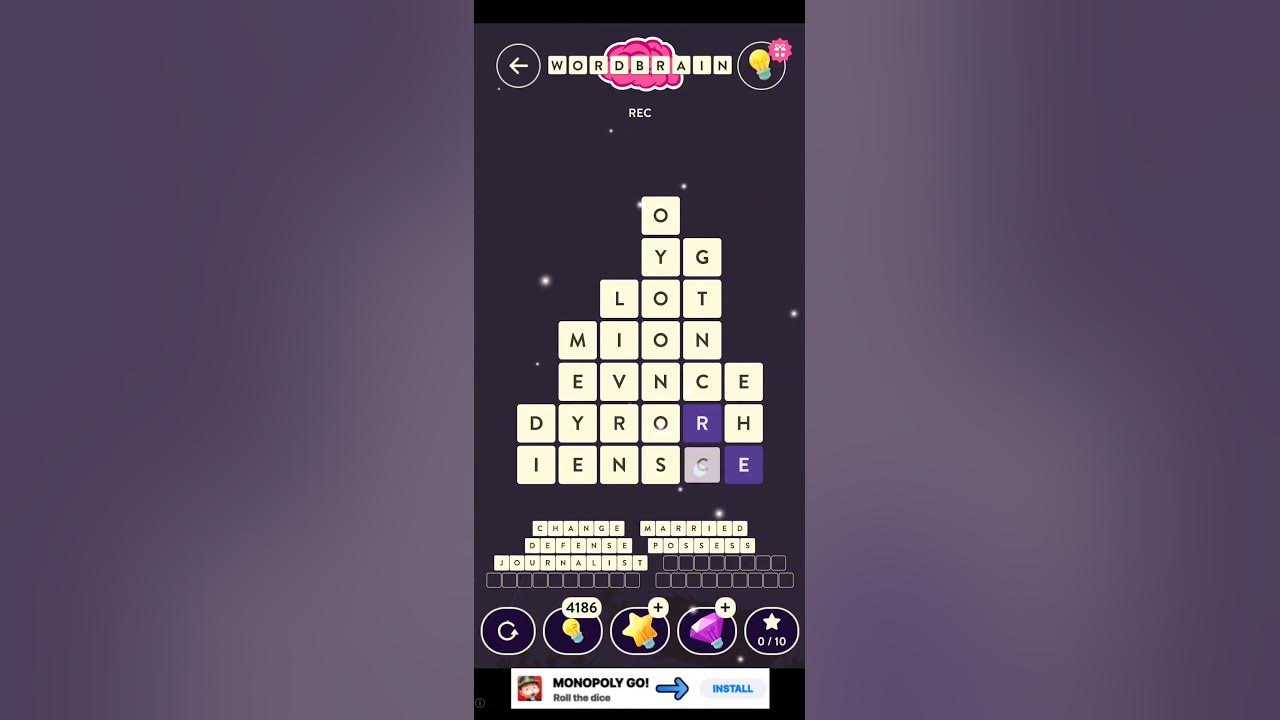Wordbrain 8x8 LEVEL 4 Walkthrough [March 2024] YouTube