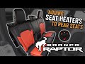 Installing aftermarket heaters  custom leatherseatscom upholstery in ford bronco raptor rear seats