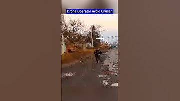 Russian Drone Operator Dodges Civilian at the Last Second in Pokrovsk!!