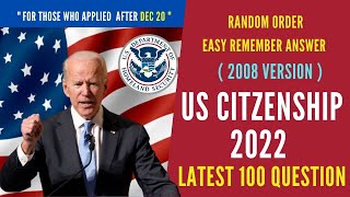 US citizenship Random order easy answer civics Interview questions and answers in 2022