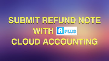 Aplus Software - E-Invoice - Refund Note