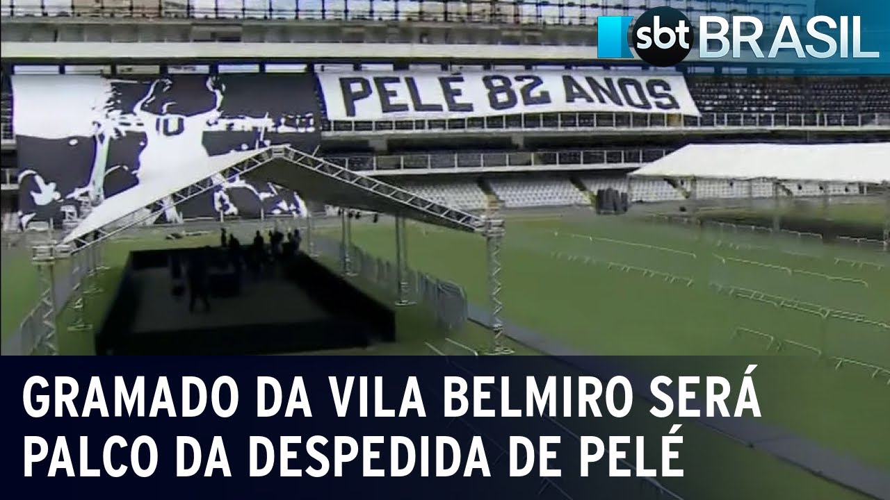 Gramado da Vila Belmiro será palco da despedida de Pelé | SBT Brasil (31/12/22)