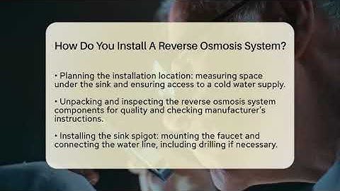 How Do You Install A Reverse Osmosis System? - Earth Science Answers