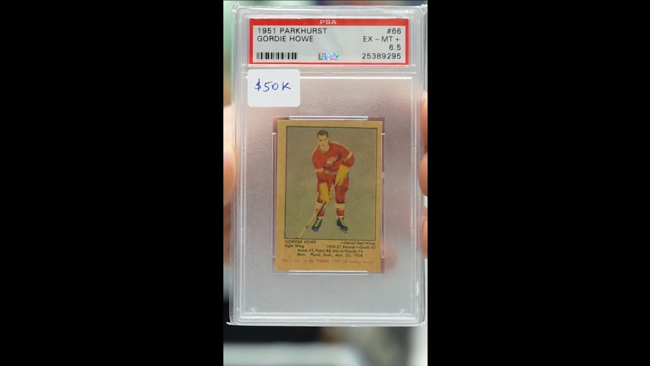 $50,000 Vintage Hockey Card Gordie Howe 🏒