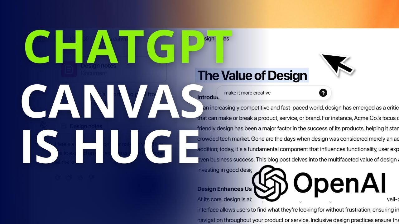 ChatGPT Canvas Is Here: Why SaaS Startups Should Be Worried! - YouTube