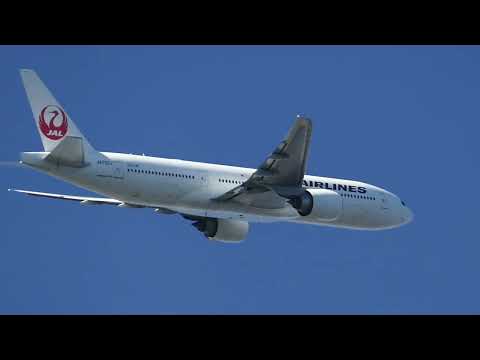 城南島海浜公園　JAL B787離陸