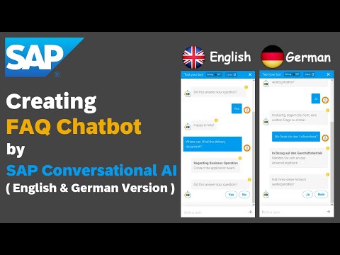 SAP CAI: Creating FAQ Chatbot by SAP Conversational AI (English & German Version)