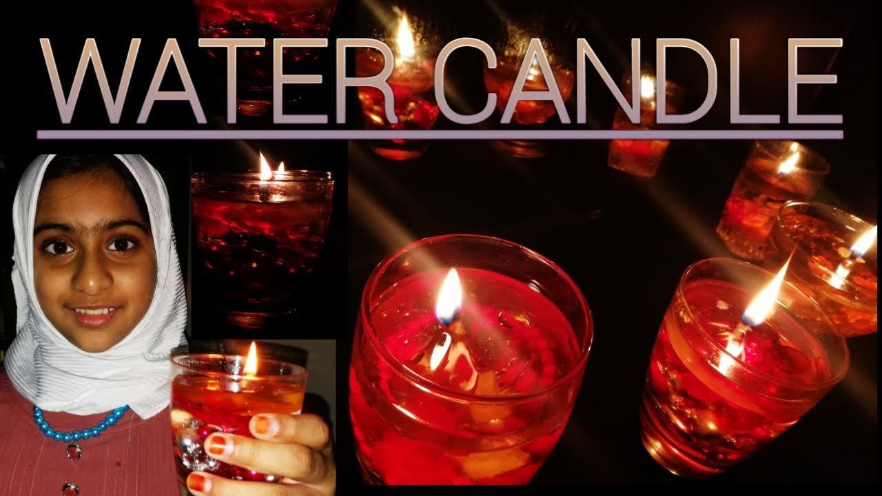 WATER CANDLES FROM USED OIL NO WAX CANDLES DIY WATER CANDLES