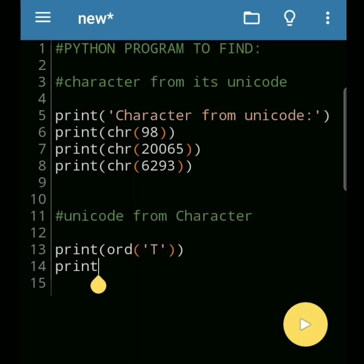 Find character from its #unicode  Find unicode from #Character #Python