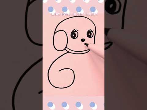 Easy to draw a cute puppy #simplestrokes #draw #simpledrawing  #digitalpainting