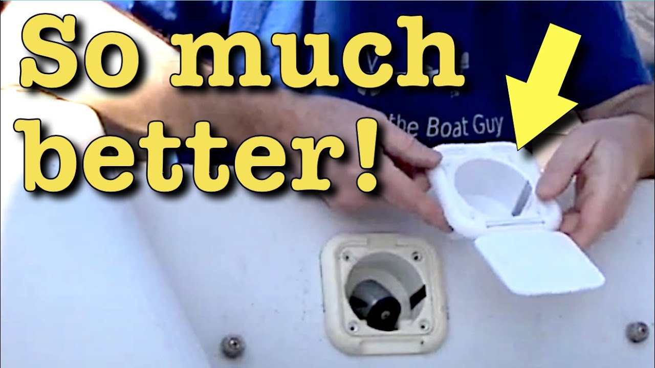 Boat transom wash down cover Replace broken shower cup with new