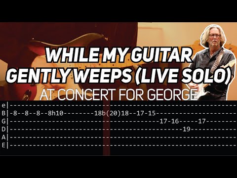 Eric Clapton - While my guitar gently weeps solo (Live at Concert for George)