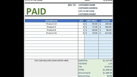 How to create an invoice in Excel + free template for download