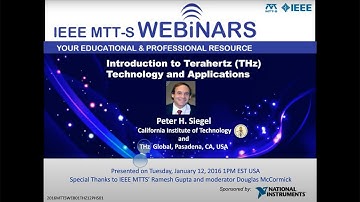 Introduction to Terahertz (THz) Technology and Applications