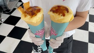 Japanese Street Food - Cream Brulee and Strawberry Crepe by 毎日甘いもの食べたい 2,993,287 views 3 years ago 13 minutes, 13 seconds