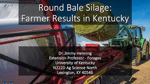 Round bale silage: farmer experiences-Jimmy Henning