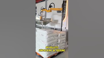 PP Pellets Unpacking& Feeding 😎 #depalletizing #automation #palletizer #robotics #palletizing#ronor