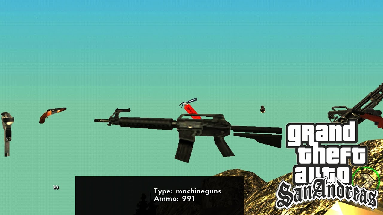 GTA San Andreas Menu Weapons v2 for Android Mod 