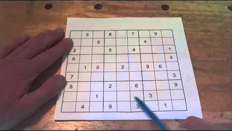 How to Solve a Sudoku Puzzle - Tip 1:  The Basic Rule or The Adjacent Row or Column Rule / Trick