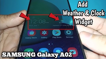 How to Add Weather Widget (Weather & Clock) on Samsung Galaxy A02