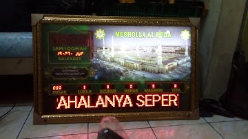 Cara setting jam masjid pake remote