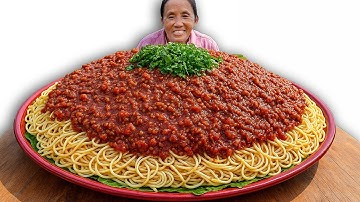 Bà Tân Vlog - Lần Đầu Làm Mâm Mì Ý Sốt Bò Bằm Khổng Lồ Đãi Cả Làng